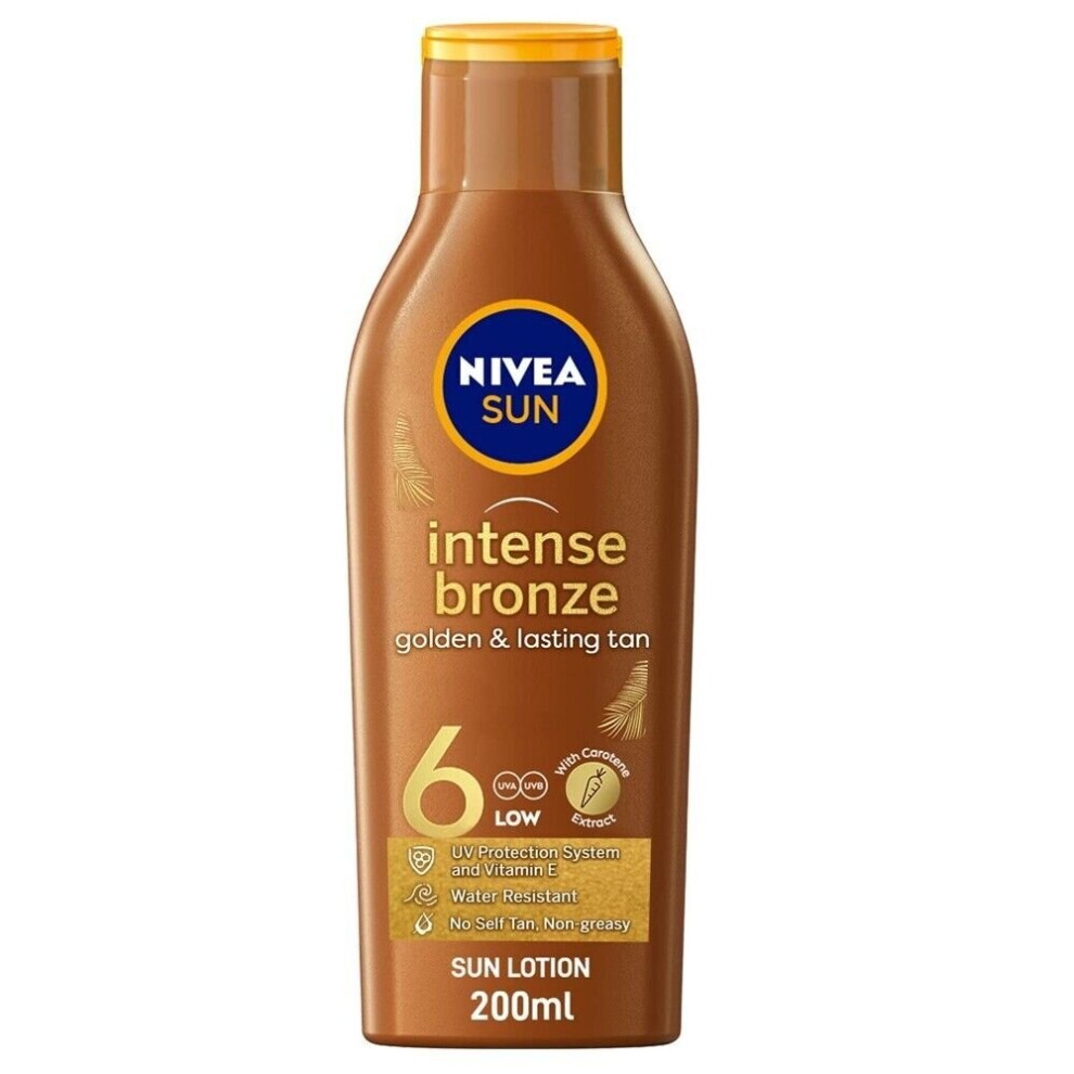 Nivea Sun Carotene Intense Tan Lotion Water Resistant 200Ml - Spf-6