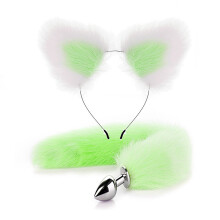 (I) Fox Tail Anal Plug With Hairband For Women Sexy Games Cosplay Toys Prop