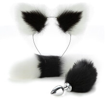 (H) Fox Tail Anal Plug With Hairband For Women Sexy Games Cosplay Toys Prop