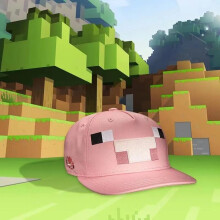 (Pink pig hat) My world hat children's sports sun hat, baseball cap, duck tongue hat, adult cap