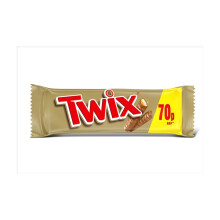 Twix Twin Chocolate Bars 50g Pack of 32 - Caramel & Biscuit Covered in Milk Chocolate (Vegetarian)