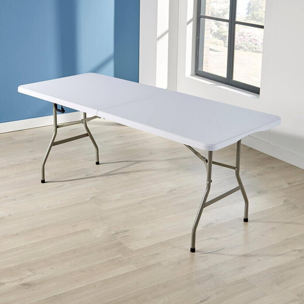 Home Source 5ft Folding Table Trestle Camping Party BBQ Stall Garden Indoor Outdoor