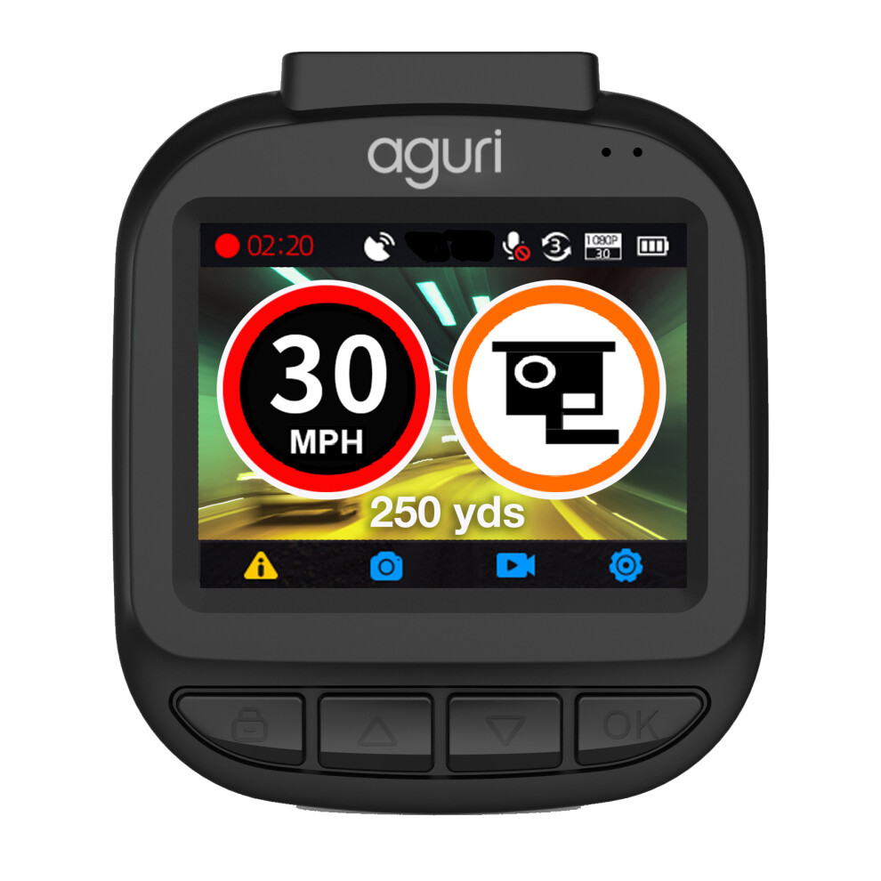 Aguri DX1200 Dash Cam & GPS Speed Trap Detector