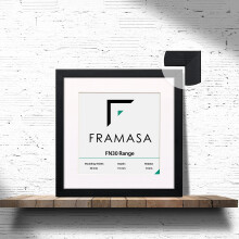 (Black Frame White Mount, 50x50CM Pic (60x60CM Frame)) Picture Frames Photo Frames With Mounts Flat Wooden Effect Picture Frames With Multicolored Mounts White, Ivory or Black