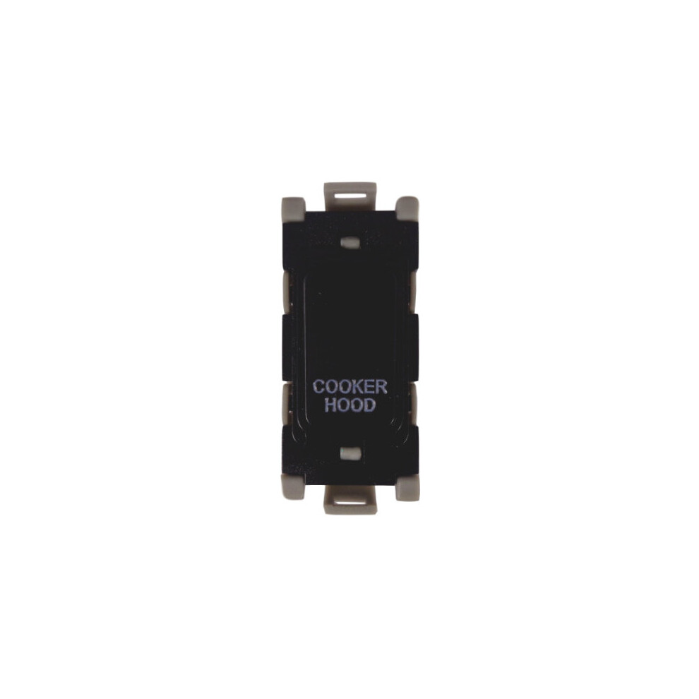 Deta G3560bk Grid Switch 20 Amp Double Pole Marked 'Cooker Hood' (Black) 5016211356022