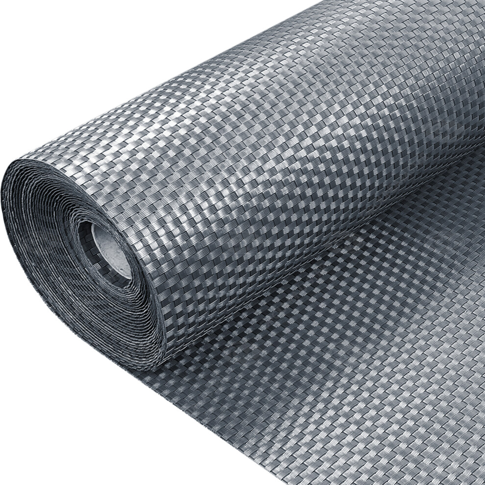 (Dark Grey, 1m x 10m) GroundMaster Artificial Rattan Multiple Colours Border Screening Fence