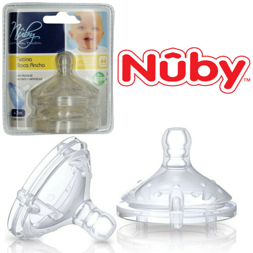 Nuby (2 Packs) 2x 3M+ Nuby Natural Touch Medium Flow Bottle Teats