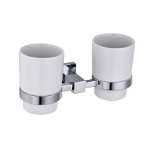 Double Glass Tumbler / Toothbrush Holder