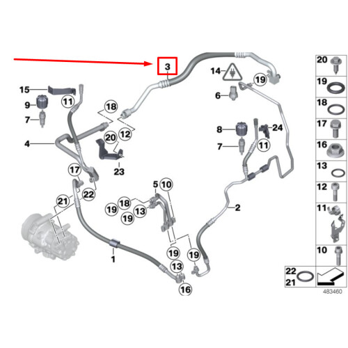 MINI R60 Suction Pipe 9808024 64539808024 NEW