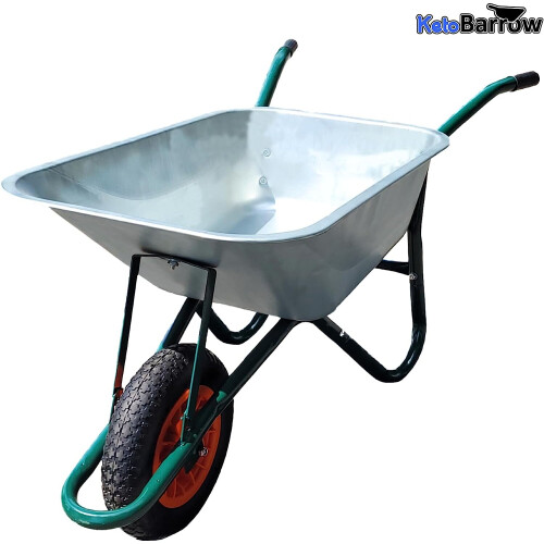 Metal Wheelbarrow Galvanised Steel - 100L Barrowmaster 100