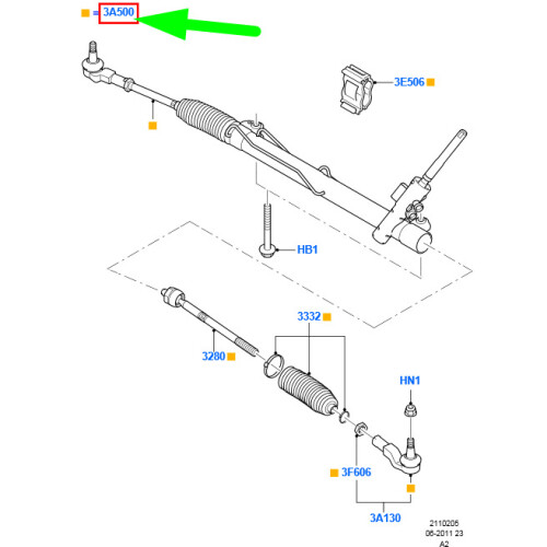 FORD MONDEO MK4 Rack And Pinion Steering Gear LHD 1789455 NEW GENUINE