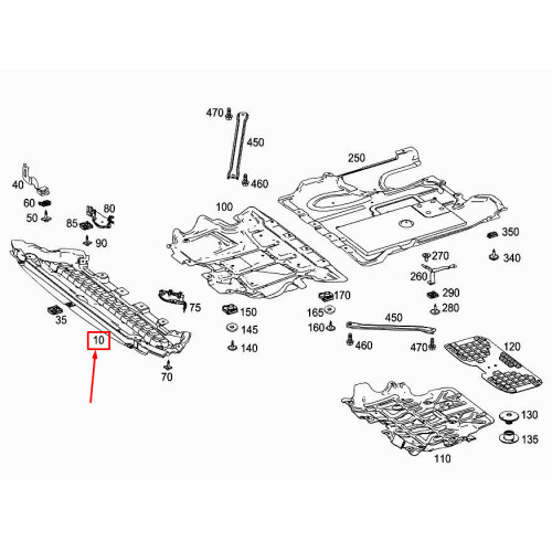 MERCEDES-BENZ GLC X253 Front Bumper Undertray A2535200023 NEW GENUINE ...
