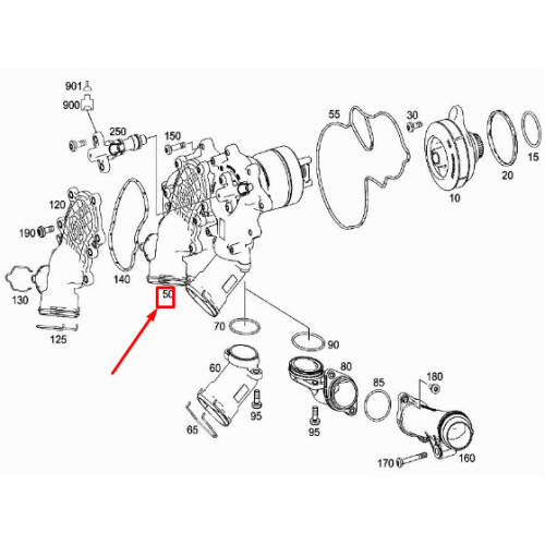 MERCEDESBENZ C W205 Engine Thermostat A1772005500 NEW GENUINE on OnBuy