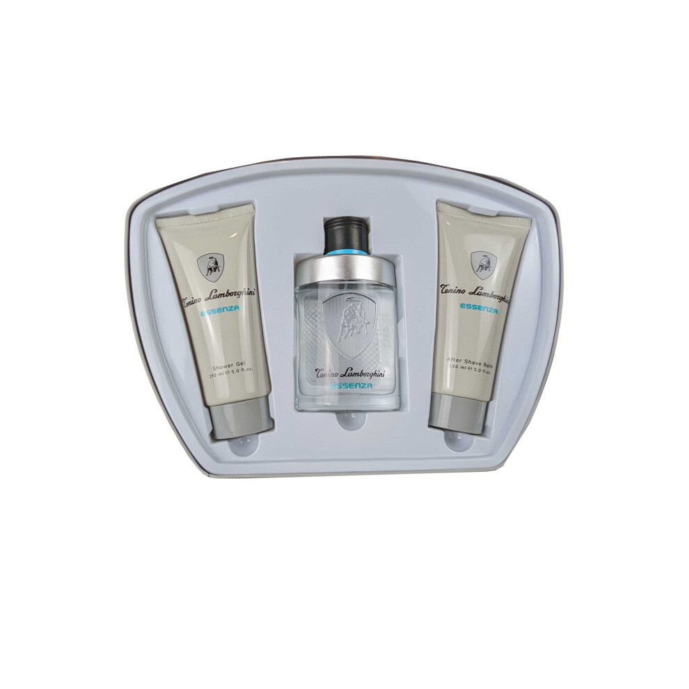Lamborghini Essenza Tonino Eau De Toilette Spray 125Ml After Shave Balm 150Ml, Shower Gel