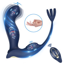 Anal Vibrator Male Prostate Massager Penis Ring Delay Ejaculation Cockring Remote Anus Butt Plug Finger Masturbation Sex Toy Men