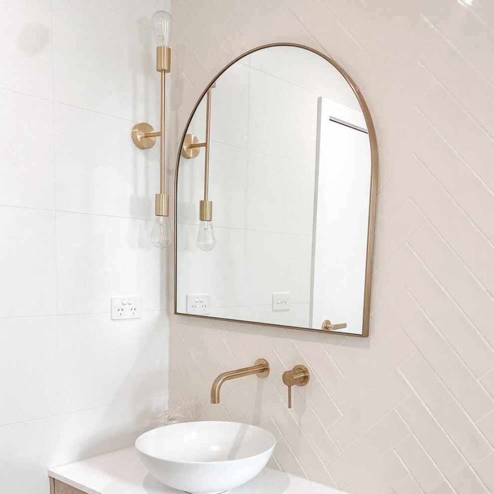 The Style Haus Gold Arch Wall Mirror H800 x W760mm