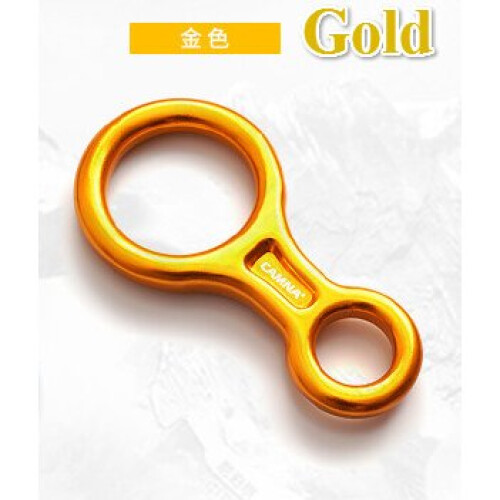 S.E.PEAK 25kN Aluminium Abseilring Gold/Blau - Kletterring Für Bergsteigen & Baumpflege