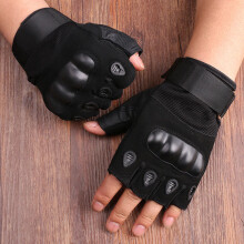 (a-black M) Fingerless Tactical Gloves Outdoor Men's Hiking Gloves Military Motorcycle Cycling Sports Glove Shooting Hunting Airsoft Gloves