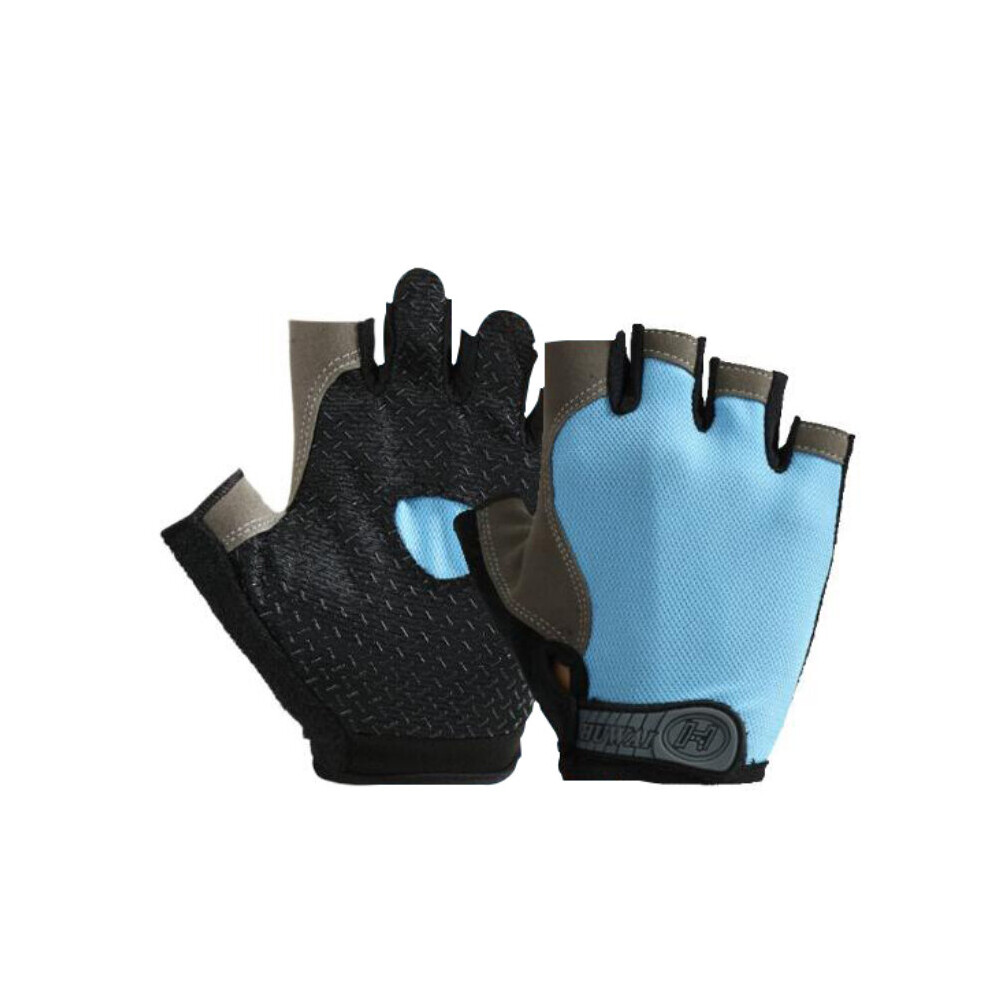 (a-02 M) Cycling Half-Finger Gloves Anti Slip Sport Cycling Gloves Sun Protection Cycling Fishing Hiking Gym Gloves Bicycle Accessories