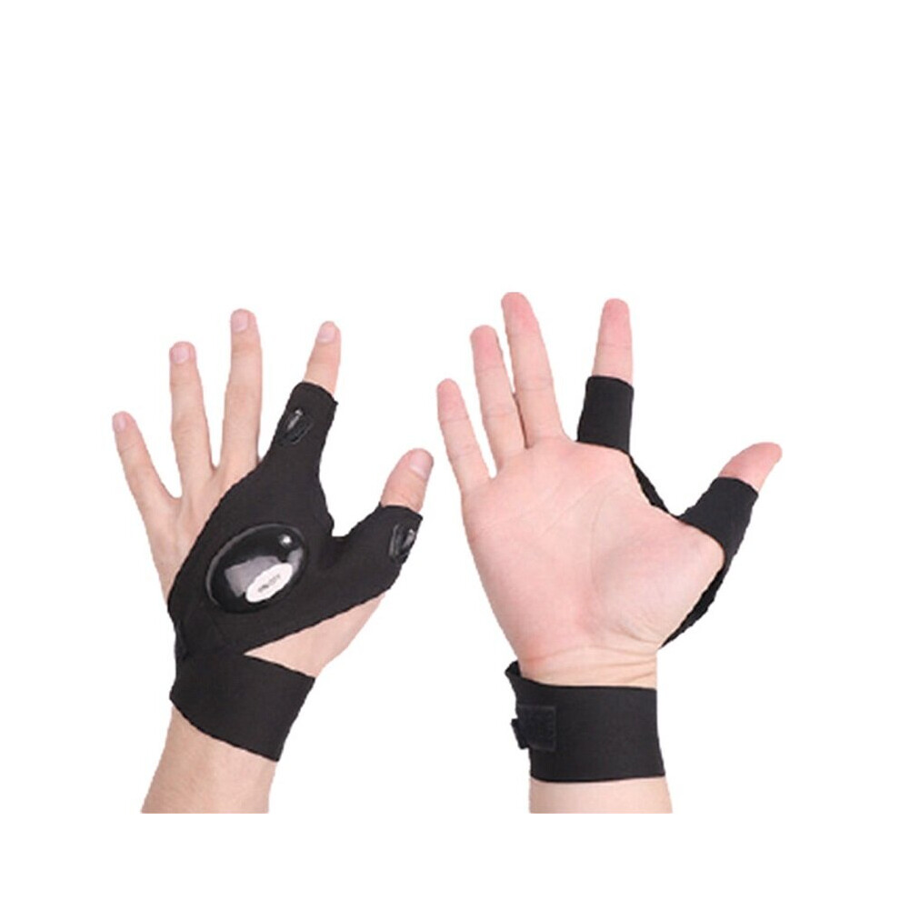 Photos - Flashlight  Fingerless Glove LED  Torch Outdoor Tool Fishing Camping Hiking Survival Rescue Multi Light Tool Le(a-Right Hand)