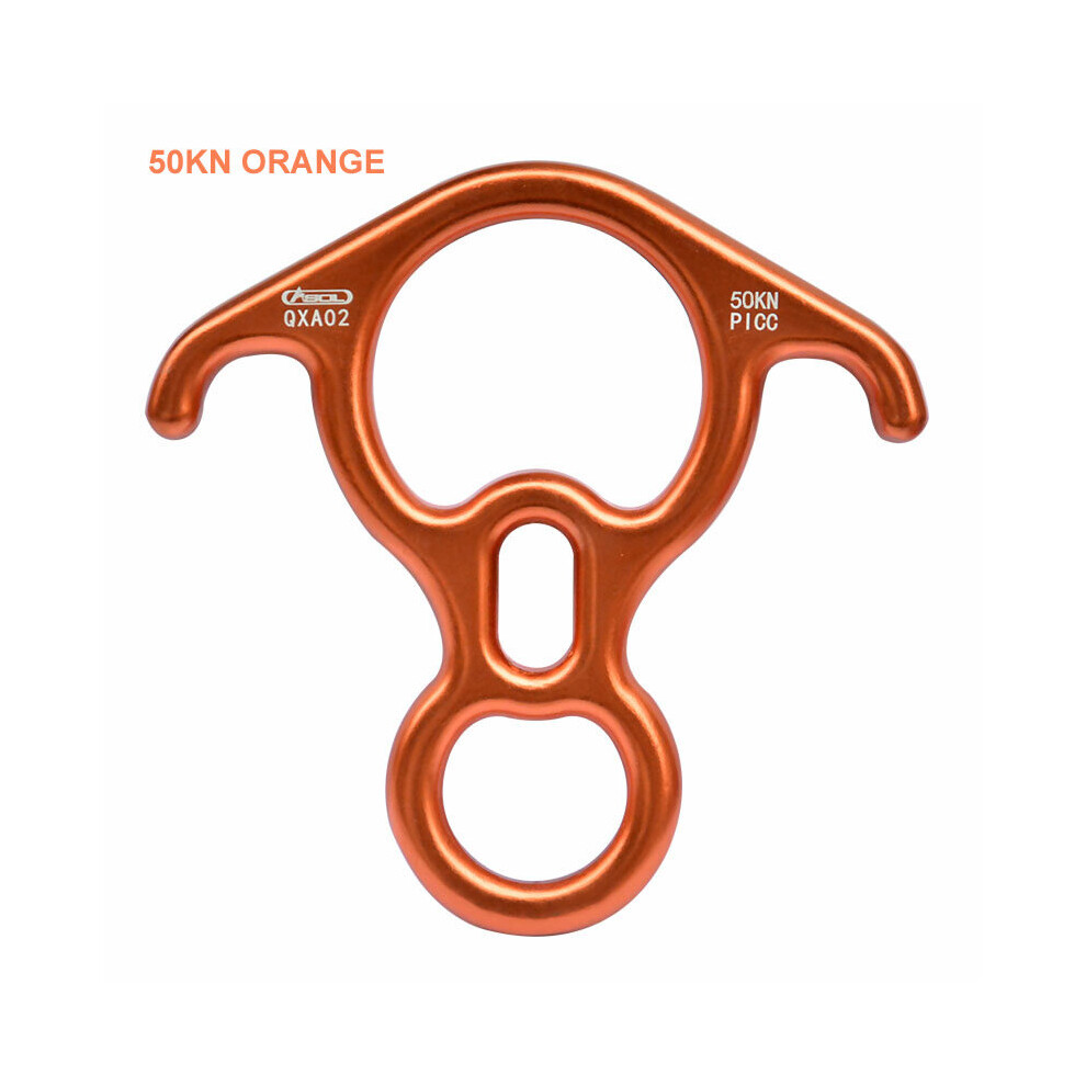 Photos - Climbing Gear  Outdoor Rock Climbing Descender 50KN 8 Word Ring Ox Horn Hoop for Abseiling Downhill Rappelling Rock Climbin(a-50KN orange)