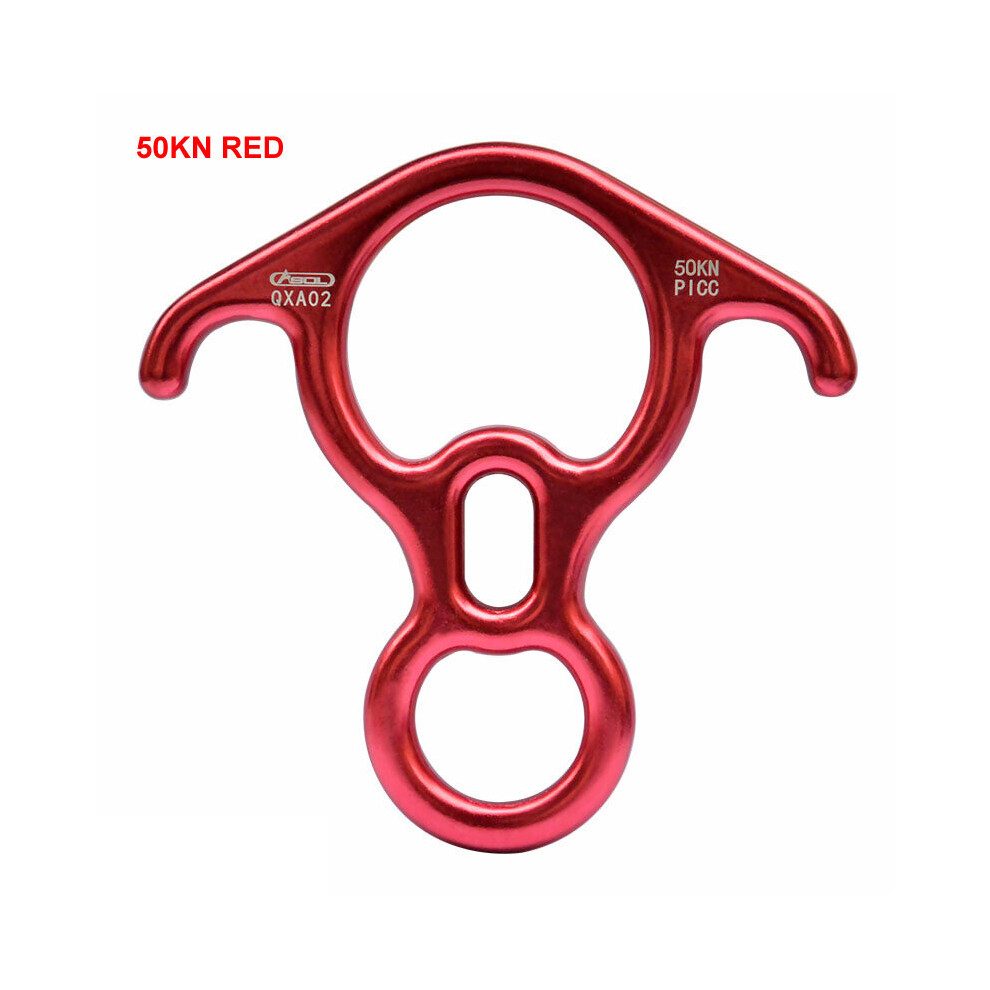 Photos - Climbing Gear  Outdoor Rock Climbing Descender 50KN 8 Word Ring Ox Horn Hoop for Abseiling Downhill Rappelling Rock Climbing A(a-50KN red)