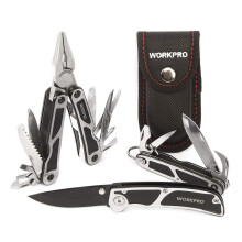 (a-3PC Tool Set) WORKPRO Survival Tool Kits Multi Plier Multifunction Knife Tactical knife Camping Multitools