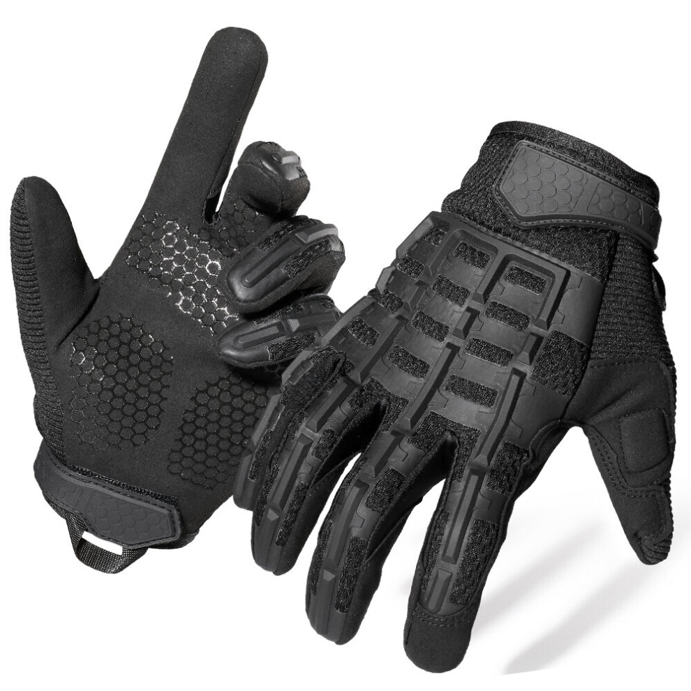Photos - Other  Non-slip Tactical Gloves Army Military Combat Airsoft Hiking Cycling Climbing Shooting Working Sports Full Finge(a-Black S)