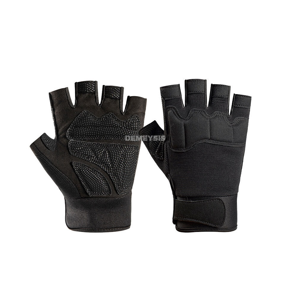 (a-black half finger M) Mens Tactical Gloves Army Shooting Fingerless Gloves Outdoor Hunting Hiking Military Airsoft Touch Screen Full Finger Gloves