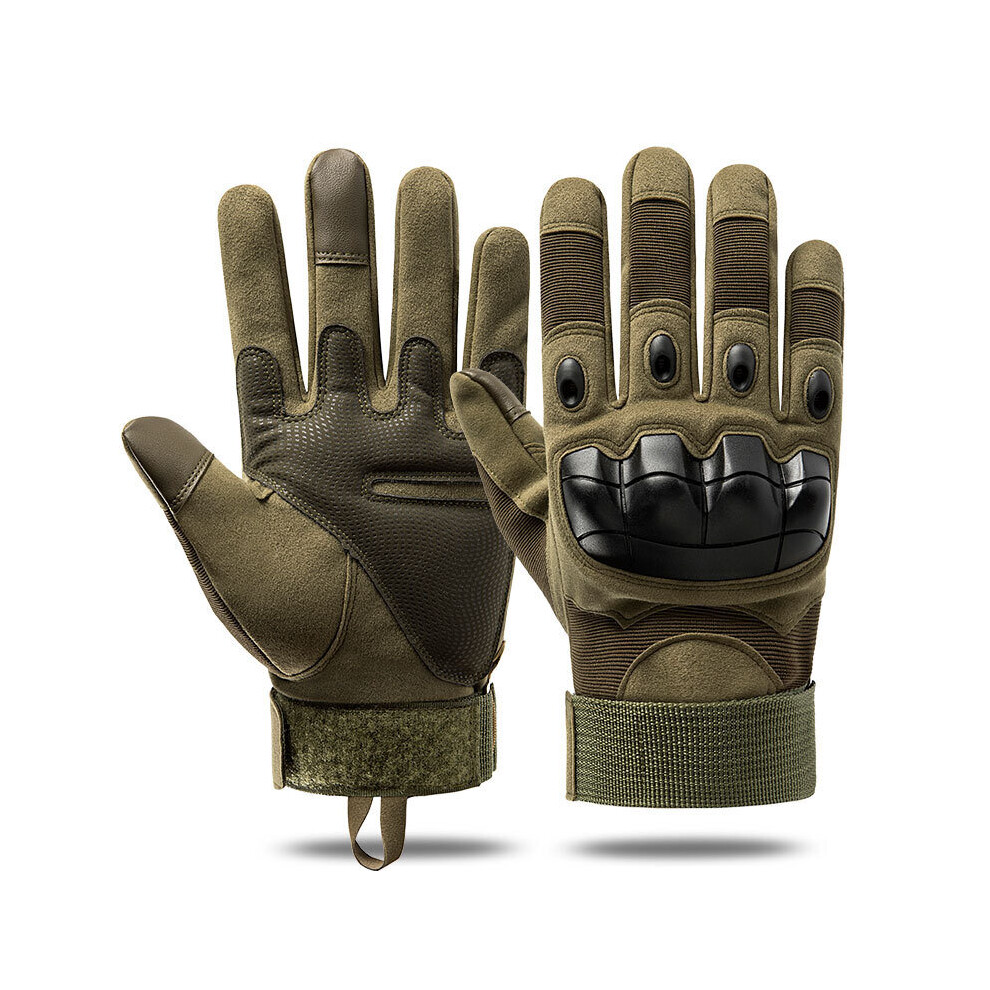 (a-Full Army green M) Tactical Military Gloves Shooting Gloves Touch Design Sports Protective Fitness Motorcycle  Hunting Full Finger Hiking Gloves-image-OPC-PBW2BWN-NEW