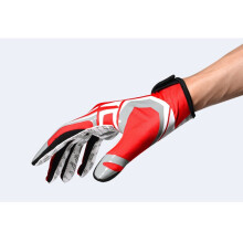 (a-red S) Men Women Rugby Gloves Full Finger Breathable Anti-slip Silicone Baseball American Football Gloves Outdoor Hiking Gloves
