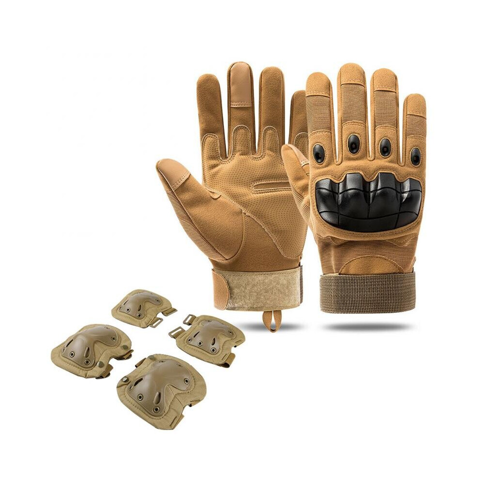 Photos - Other  Touch Screen PU Leather Tactical Gloves Army Military Combat Airsoft Hiking Cycling Climbing Shooting Gloves wit(a-Set C L)