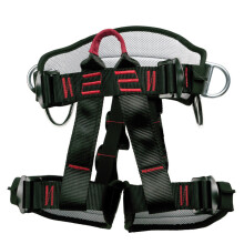 (a-Black 1) Camping Safety Belt 25KN Outdoor Rock Climbing Outdoor Expand Training Half Body Harness Protective Supplies Survival Equipment