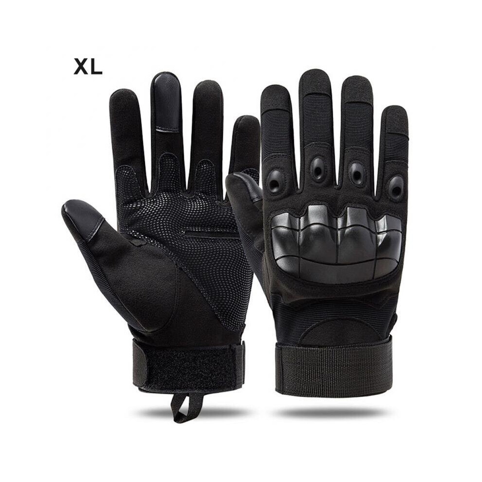 (A- L) Outdoor Tactical Gloves Full Finger Army Military Gloves Men Combat Gloves Camping Hiking Gloves Motocycle Hard Knuckle Gloves Black 4856685963910