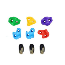 (a-6PCS Random Color) 12 Tree Climbing Holds for Kids Climber, Adult Climbing Rocks with 6 Ratchet Straps for Outdoor