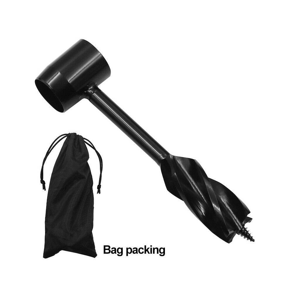 (A-D) Bushcraft Hand Drill Carbon Steel Manual Auger Drill Portable Manual Survival Drill Bit Self-Tapping Survival Wood Punch Tool 4857402647564