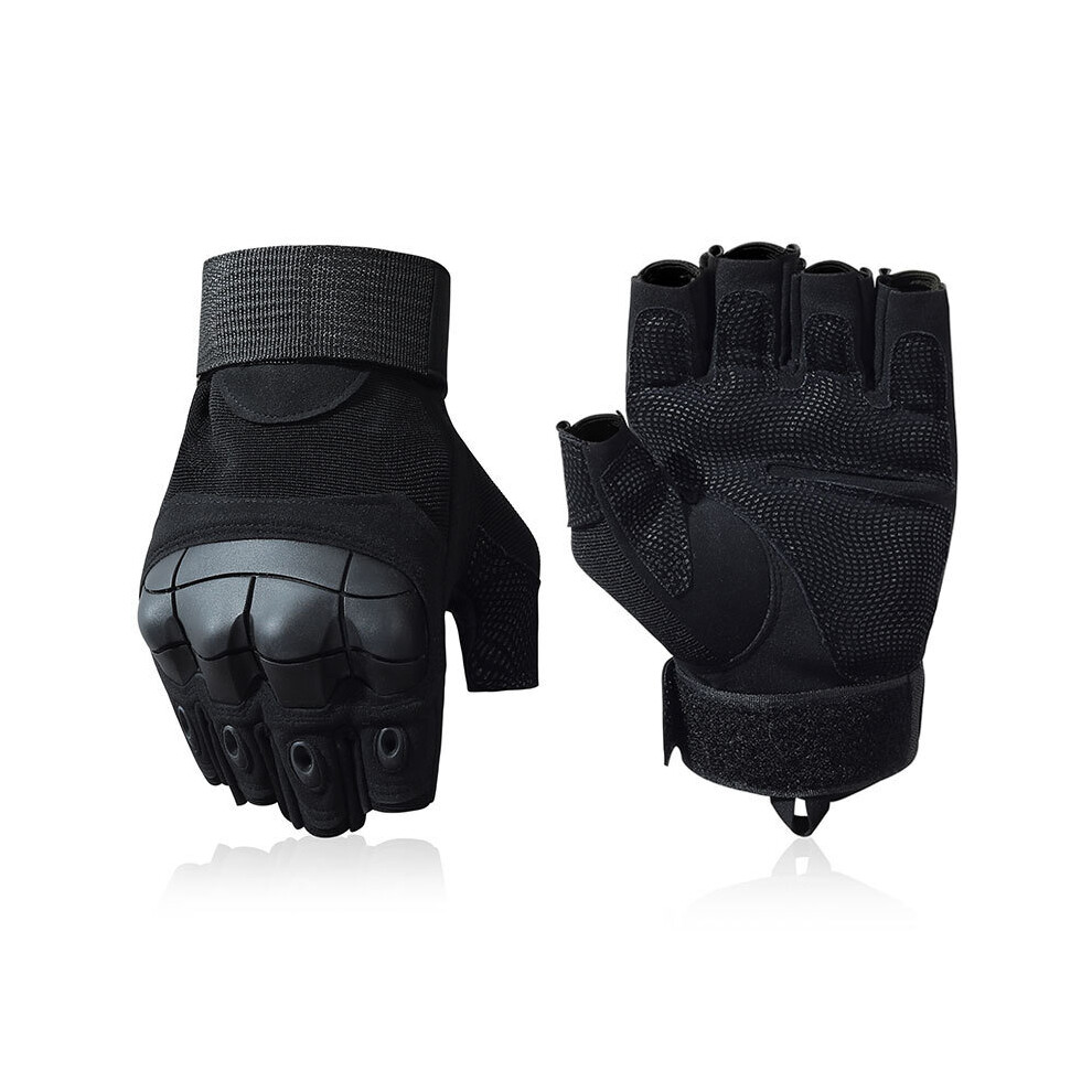 Photos - Other   New Outdoor Tactical Army Fingerless Gloves Hard Knuckle Airsoft Hunting Combat Riding Hiking Militar 2022(a-Z902 black XL)
