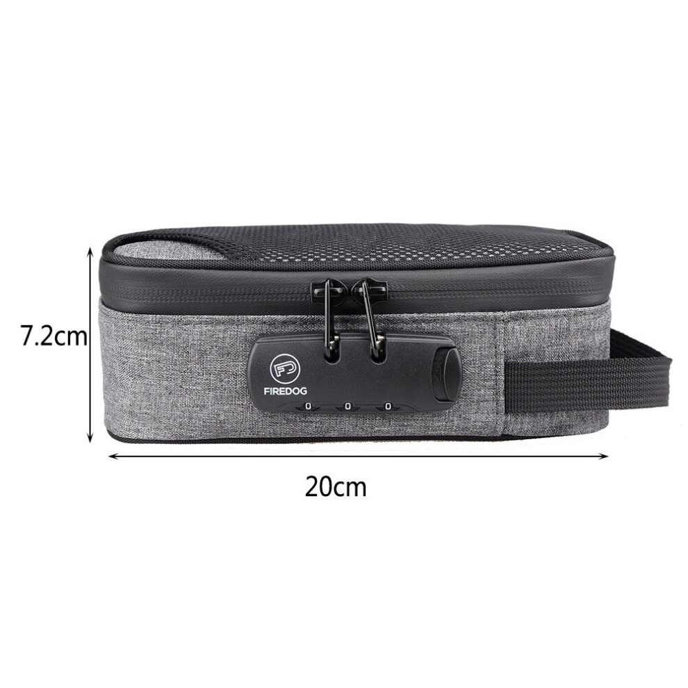 Dechoicelife (A-Grey) Cigarette Smoking Pipe Bag Multifunction Handbag Case Oxford Odor Smell Proof With Combination Lock For Hiking Backpacking
