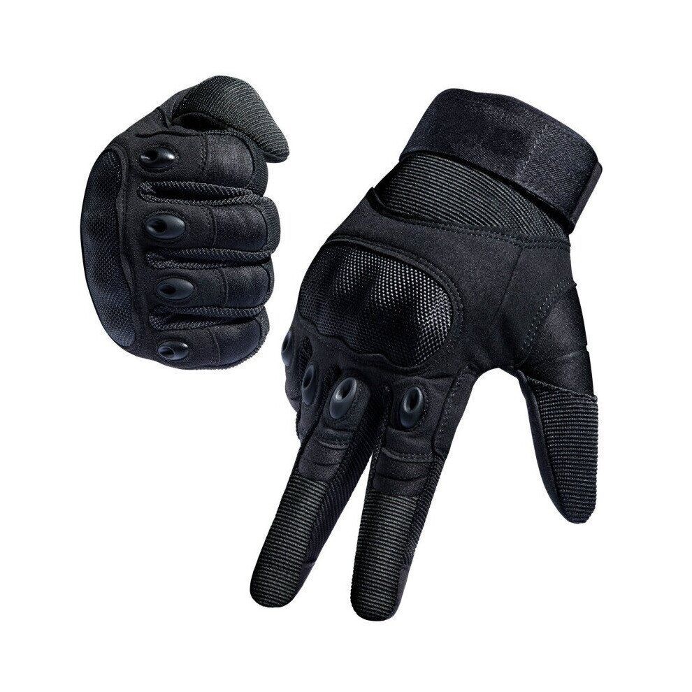 (A- Xl) Tactical Army Military Gloves Outdoor Full Finger Touch Screen Gloves For Cycling Motorcycle Hunting Shooting Hiking Camping Black 4856685970703