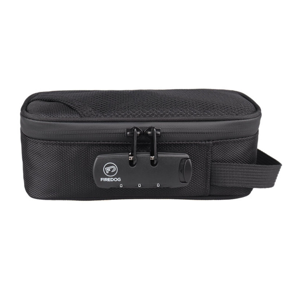 Dechoicelife (A-Black) Outdoor Storage Bag Multifunction Cigarette Smoking Pipe Bag Odor Smell Proof With Combination Lock For Hiking Backpacking