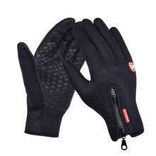 (a-Black L) Kyncilor Camping Mountaineering Gloves Hiking Gloves Winter Touch Screen Non-Slip Gloves Warm Riding Waterproof Gloves
