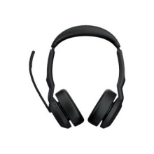 Jabra Evolve2 55 MS Stereo - Headset - on-ear - Bluetooth - wireless - active noise cancelling - USB-C - black - with ch