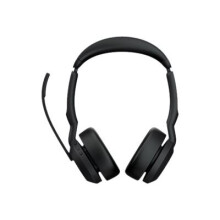 Jabra Evolve2 55 MS Stereo - Headset - on-ear - Bluetooth - wireless - active noise cancelling - USB-A - black - Zoom Ce