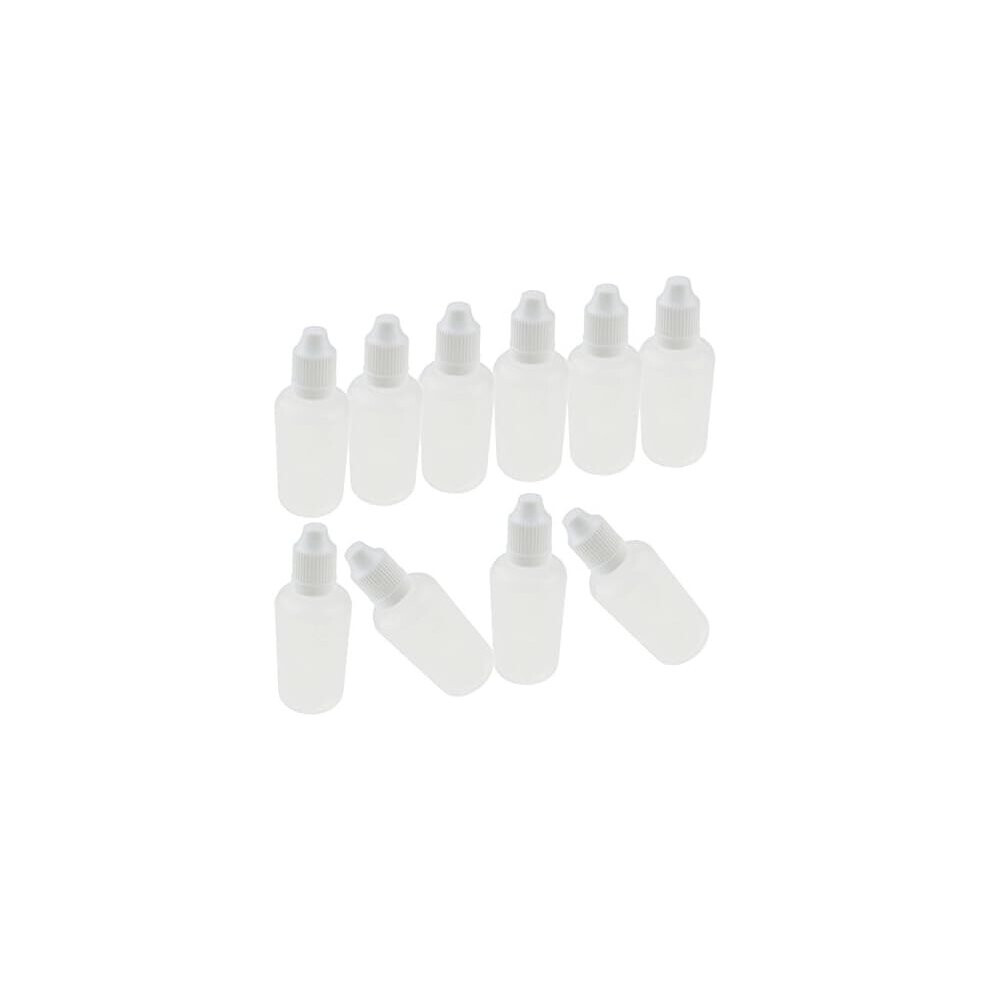 Ifsecond White 30Ml Empty Plastic Eye Dripper Liquid Water Squeezable Dropper Bottle With Cap Pack Of 10