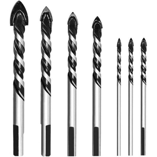 7PCS Tungsten Drill Bits Set Tungsten Carbide Tip Drill Bits Masonry Drill Bits Set   (3 4 5 6 8 10 12mm)