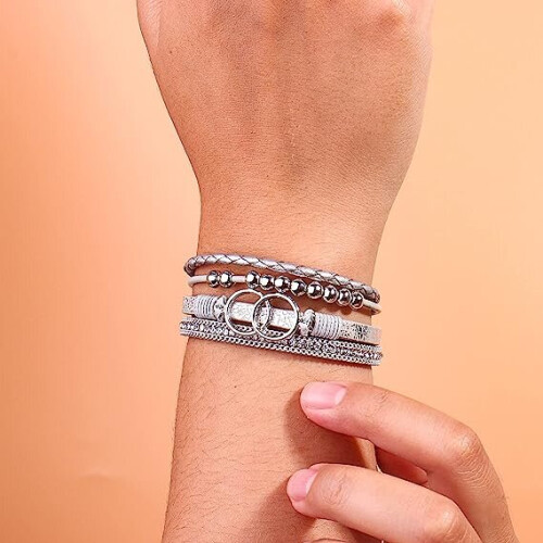 Bohemian style multi-layer woven ladies bracelet 1