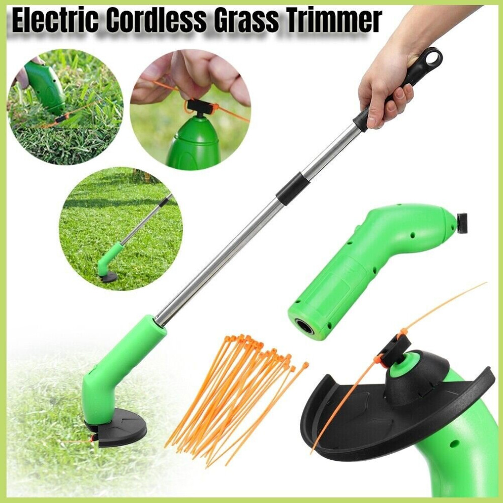 Electric Cordless Grass Trimmer Garden Weed Strimmer Cutter Mini Handheld Tool