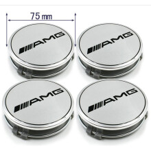 4X 75mm A.M.G PERFORMANCE Wheel Center Cap Silver Hub Caps Hub Cover