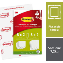 Command Picture Hanging Strips, Value Pack - 8 x 2 Medium and 8 x 2 Large Adhesive Strips - For Pictures, Frames, Mirrors, Wall décor