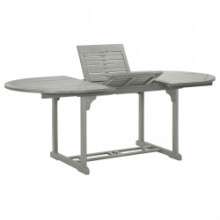 vidaXL Solid Wood Acacia Garden Table Grey Patio Wooden Dinning Room Furniture